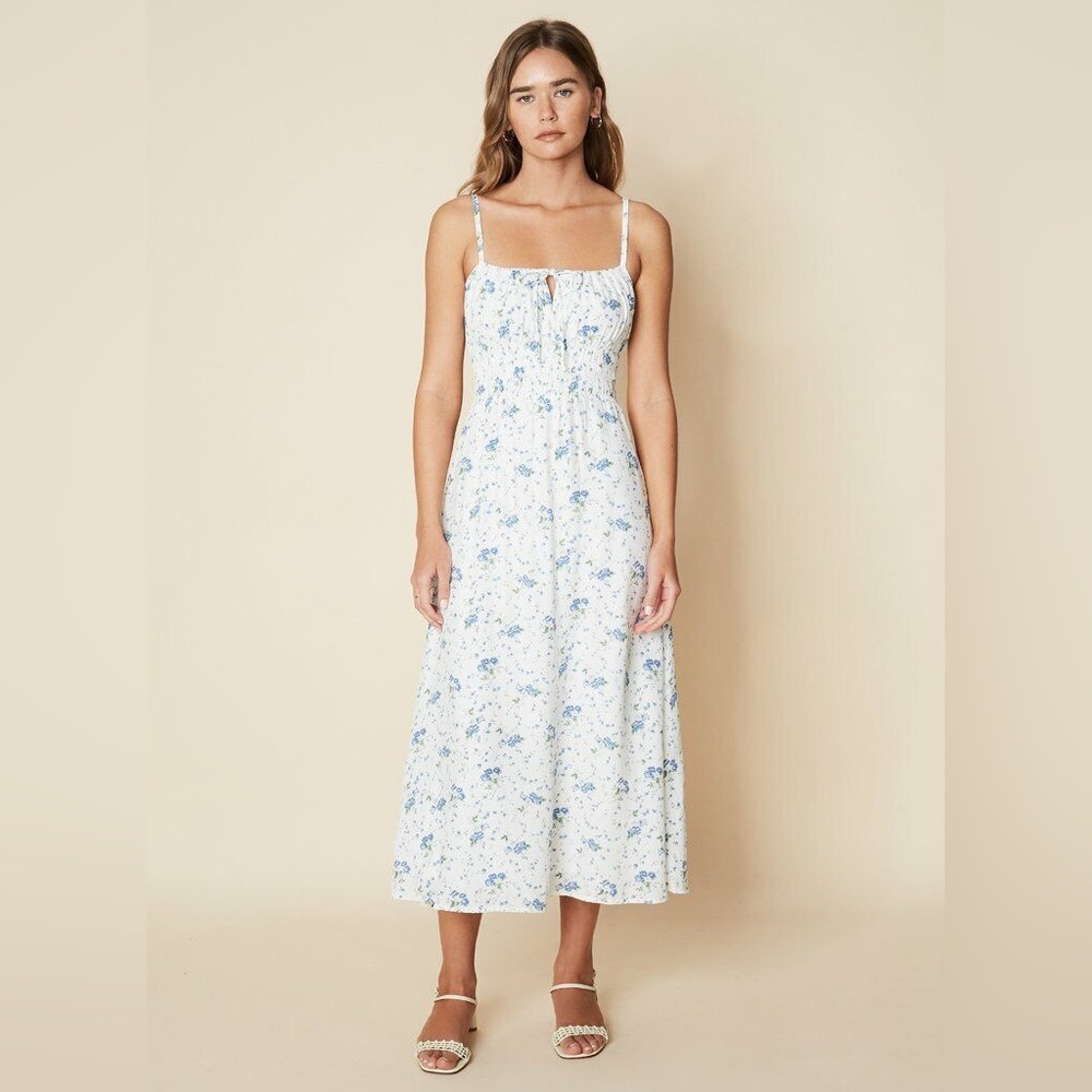 NWT Faithfull the brand Jasmina Midi Dress Astoria Floral Print